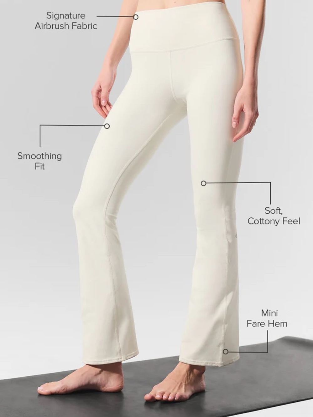 size s alo airbrush high-waist 7/8 bootcut leggings
